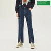  Прямые джинсовые брюки Benetton с застежкой-молнией спереди Badp54261