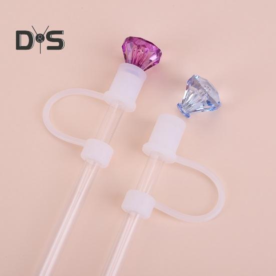 Силиконовые колпачки для соломинок, герметичные, многоразовые, экологически чистые, пыленепроницаемые, для стаканов объемом 30/40 унций, аксессуары, искусственные алмазные заглушки для стаканов