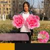 Hand Flower Dance Props The Simulation Flower 30/40/50cm Peony Artificial Flowers Dancing Props