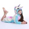 Children Nightgowns Kigurumi Hooded Bathrobes Kid Animal Bath Robe Rainbow Unicorn Sleepwear For Boys Girls