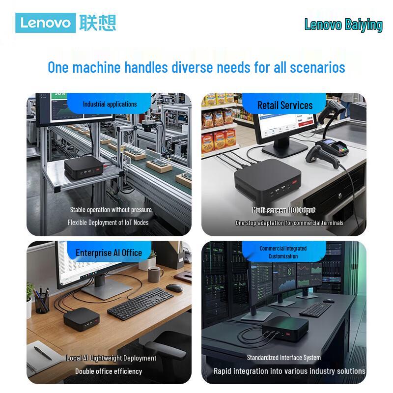 Lenovo Мини-настольный ПК Baiying BYNUCA5ST (Китайская версия)