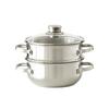 MEYER 18cm Stainless Steel Steamer Set with Double Handle, MXS-2S