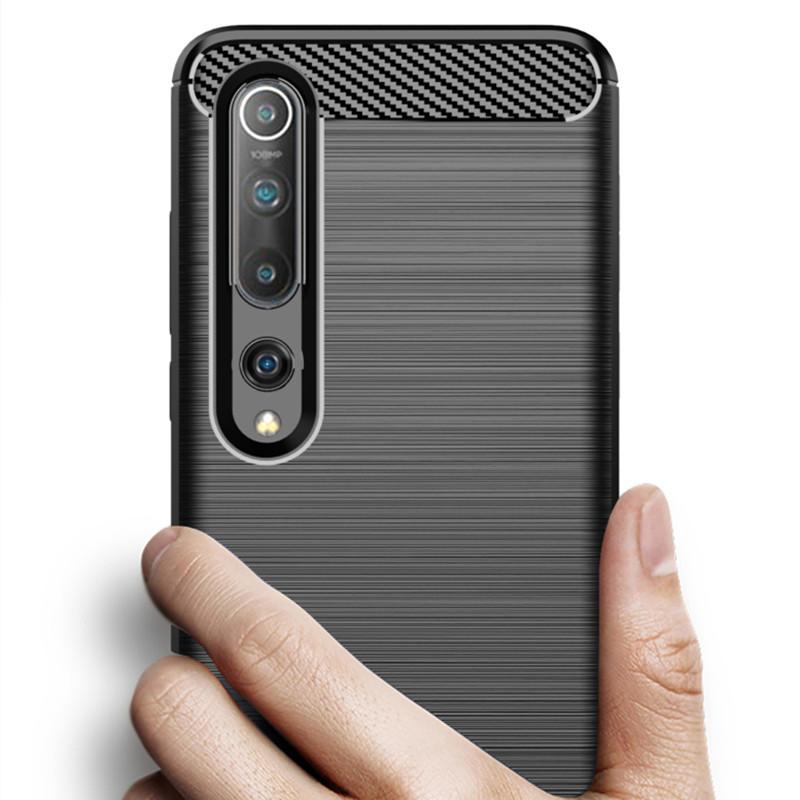 Чехол-бампер для Xiaomi Mi 10 5G, резиновый чехол из углеродного волокна для xaomi mi 10, задняя крышка для xiaomi 10 5g, силиконовые чехлы