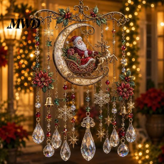 Calming Home Decor for Living Room Christmas Wind Chime, Acrylic Sun Catcher Outdoor Garden Patio Decorative Wall Art Bedroom Decor, Hanging Yard with