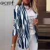 QICED Винтажная повседневная куртка с принтом в клетку и воротником-поло для осени/зимы