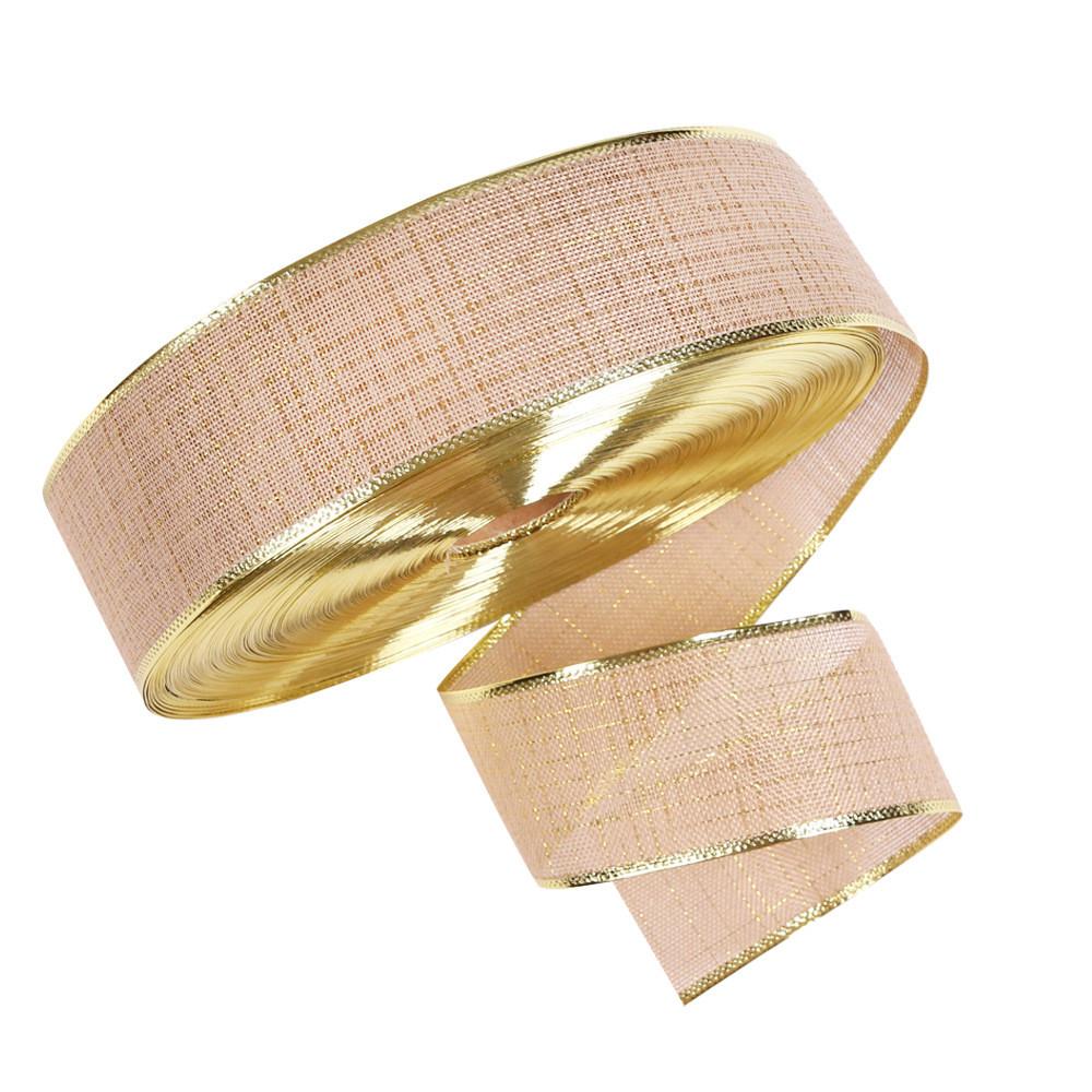 Charming Red And Gold Decorative Ribbon For Christmas Gift Wrapping And Holiday Crafts