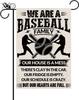 Baseball Garden Ag Vertical Doubled Sided Burlap Bat Ball Sport Softball Yard Outdoor Decor 12.5x18 Inch YYD EEZ