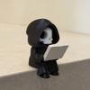 Фигурка Жнеца за чтением, Мини-статуэтка Жнеца из 3D-печати, Милый готический скелет-украшение для книжной полки, Рабочего стола, Полки, Декор для дома на Хэллоуин