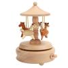 Милая музыкальная шкатулка, деревянная вращающаяся музыкальная шкатулка, изделия из дерева, подарок на день рождения, домашний декор
