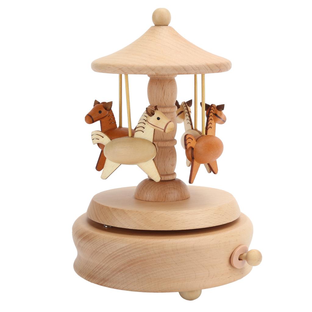 Милая музыкальная шкатулка, деревянная вращающаяся музыкальная шкатулка, изделия из дерева, подарок на день рождения, домашний декор