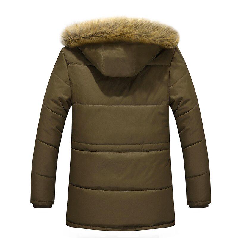 Winter Men Warm Down Jackets Thicker Hooded Wool Liner Coat