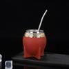 Stainless Steel Double-layer Mate Cup With Straw Texture Eggshell Cup Perfect For Yerba Mate Tea Drinking Yerba Mate Cup New