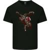 Dark Santa Riding Rudolph Christmas Xmas Unisexs Light Cotton TShirt
