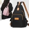 Large Capacity Backpack Water-Repellent Nylon Bag Multi-Functional Chest Bag Women's Travel Shoulder Bag