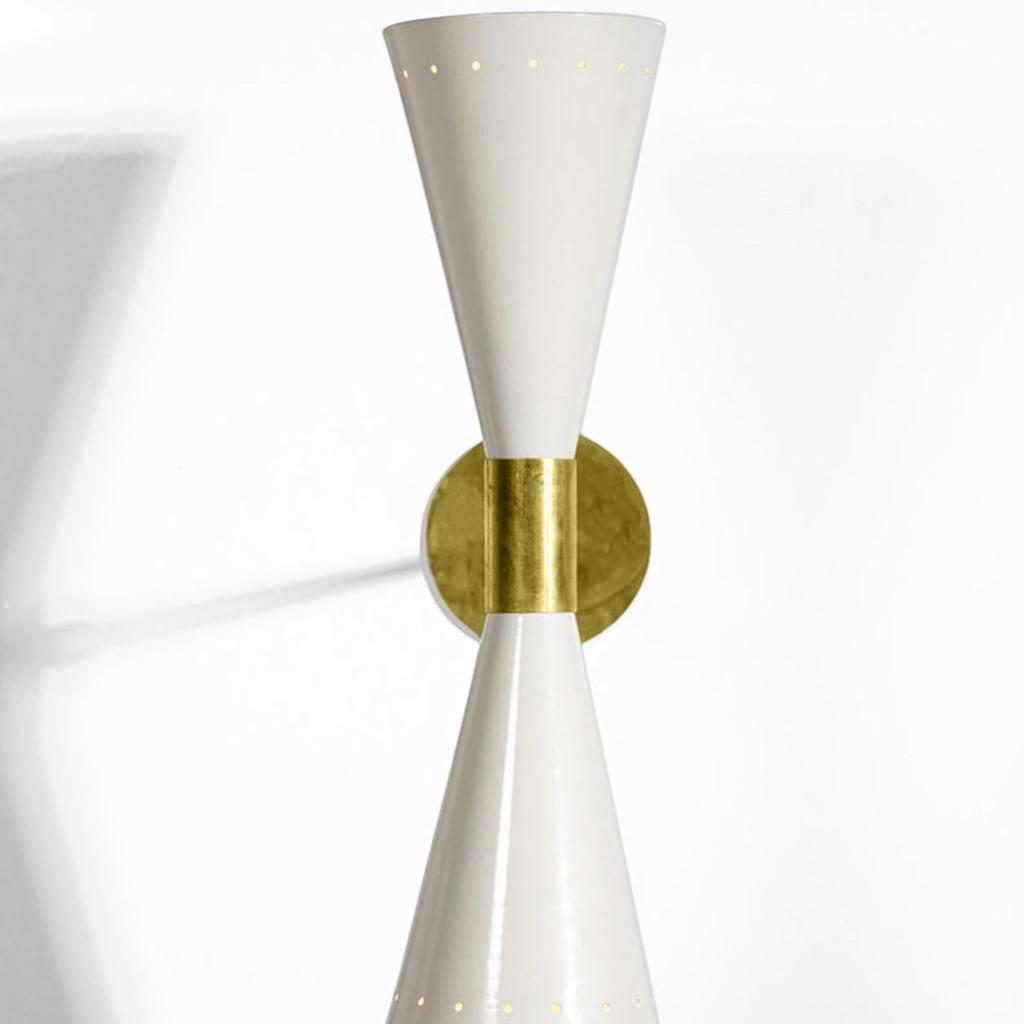 Настенный светильник Diabolos "Tuba", бра из латуни середины века в стиле Stilnovo, ручная работа, итальянские современные бра (Набор из 2)