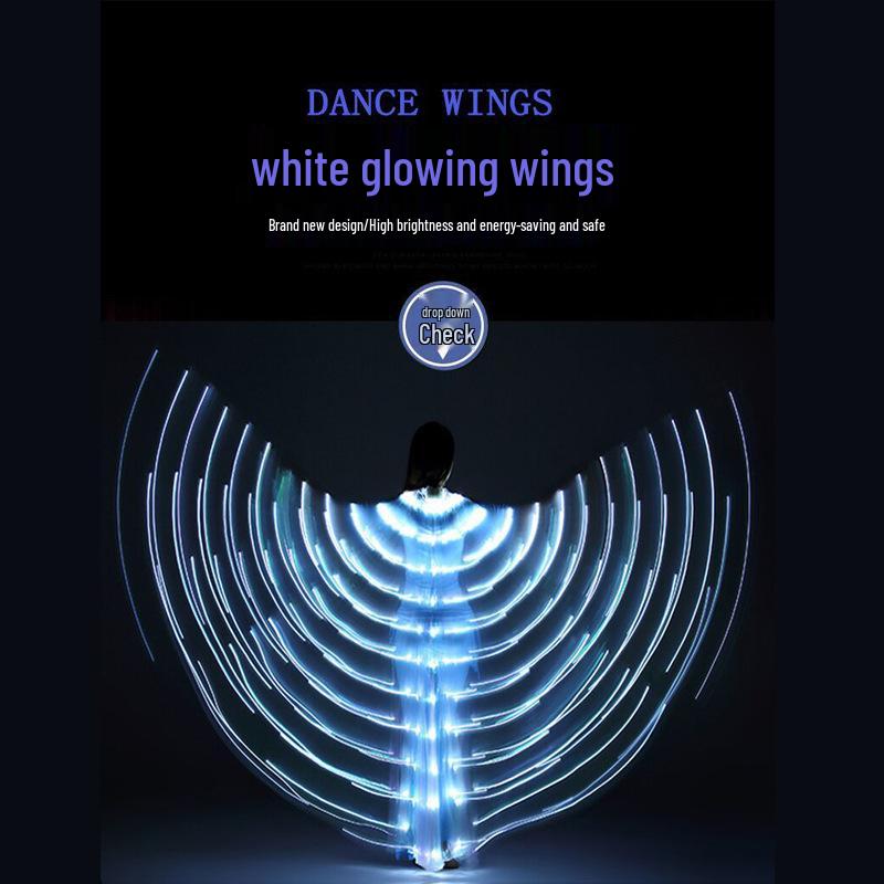 Светодиодные светящиеся крылья бабочки - Танец живота, Костюм феи, Флуоресцентный плащ для подиума