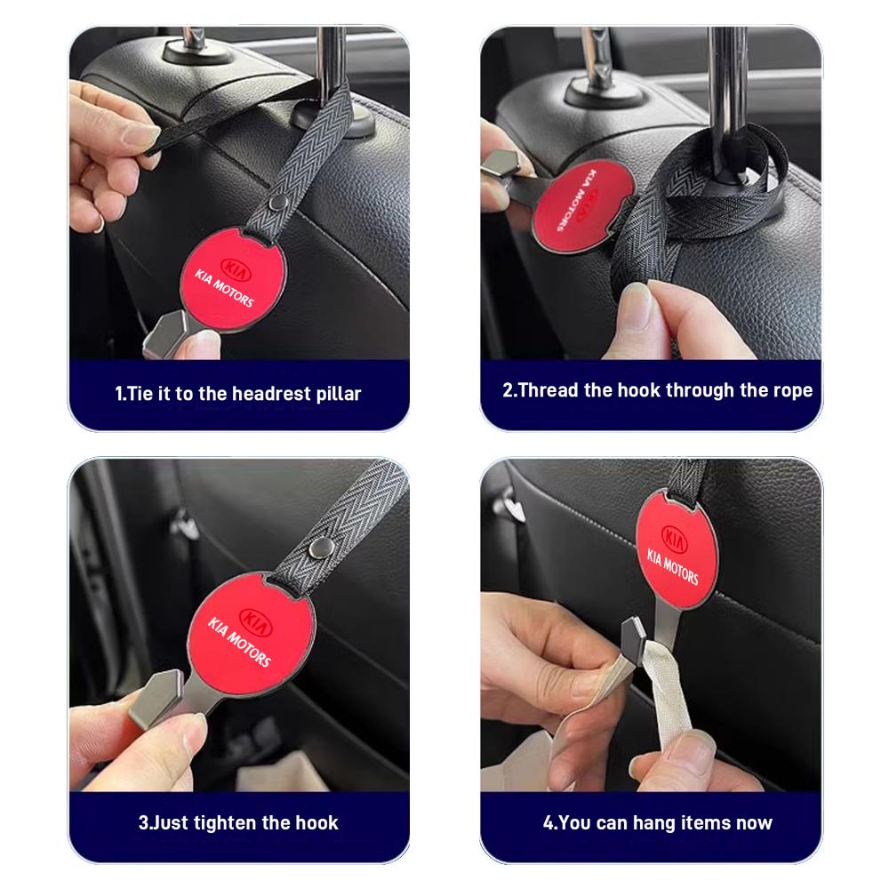 Metal Car Seat Back Hooks Headrest Storage Hook Accessories For KIA Sportage Ceed Sorento Cerato Optima Picanto Rio Soul K5 K3 MT8