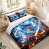 Bedding Set 1 Duvet Cover 2 Pillowcases Manchester City Print Bedroom Home Decoration