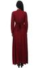 Bimba Women's Long Sleeve Maxi Mandarin Collar Plain Jilbab Dress With