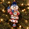 Holiday Party Decorations 2026 Patriotic Snowman Christmas Ornament, Acrylic Hanging Decor for Tree, Office Decoration Festive Pendant Indoor Outdoor