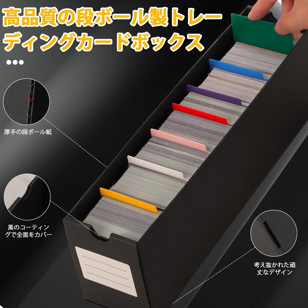 Коробка для хранения коллекционных карт HIMOMO, большая вместимость, более 12000 карт, органайзер для коллекционных карт CT с коробкой и 48 картами для бейсбола, этикетки и клейкая лента в комплекте