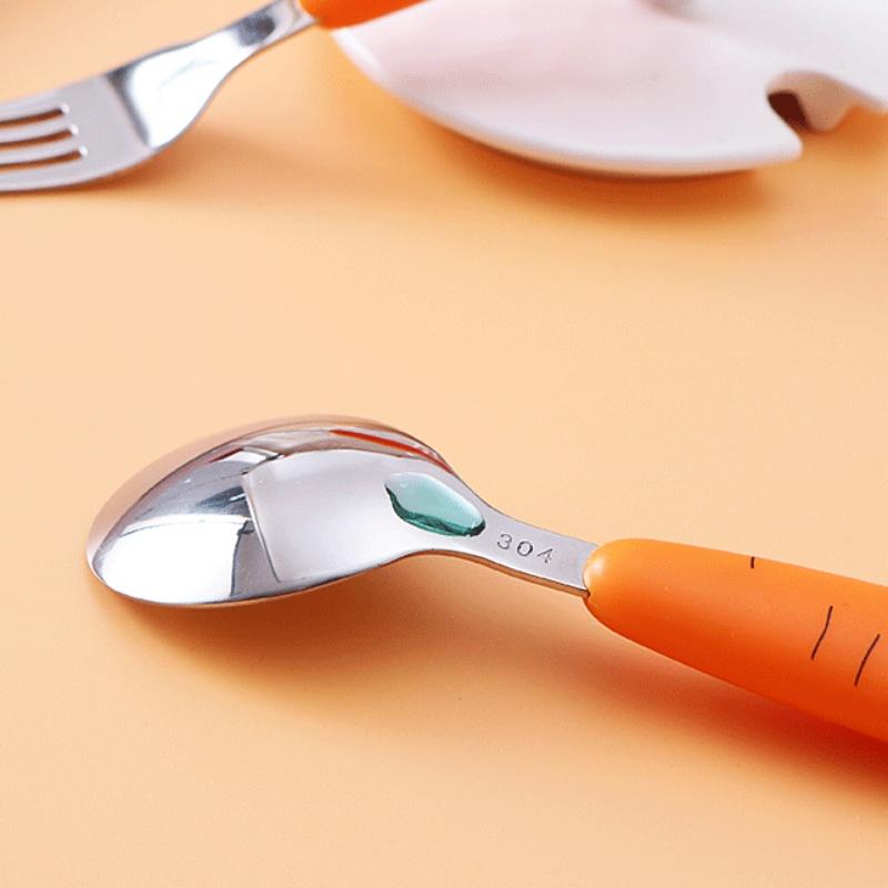 Детская посуда, милый мультфильм, редис, скребок, ложка для грязи, детская ложка, вилка