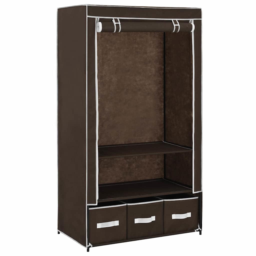 Wardrobe Brown 87 x 49 x 159 cm Fabric