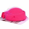 British Style Pillbox Hat Solid Color Topper Hat Elegant Wool Bow Hat with Veil  Bride