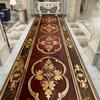 European Style Luxury Long Corridor Carpet Red Carpet Non-slip Stair Floor Mat Customizable Wedding Hall Passageway Corridor Rug