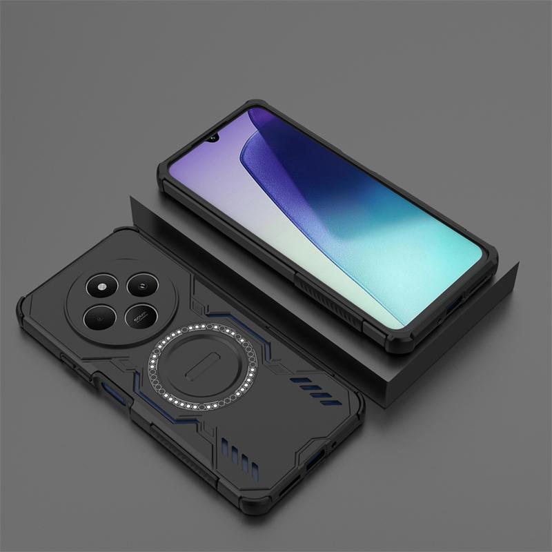 Противоударный защитный чехол для Xiaomi Poco C75 Магнитный адсорбционный беспроводной зарядный чехол для Poco C75 Чехол для телефона Poco C75 Чехол