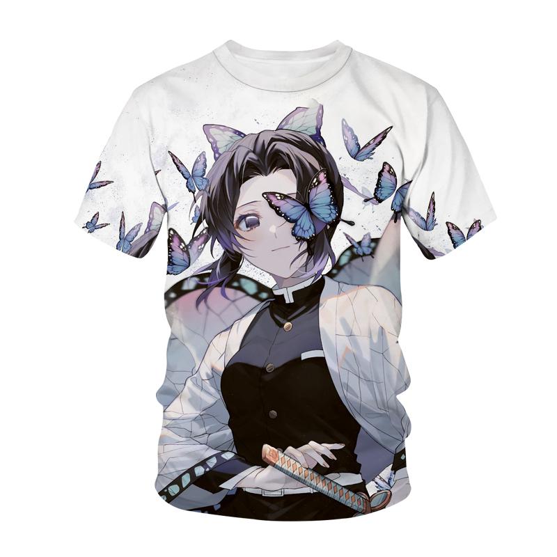 Футболка для мужчин и женщин, аниме, 3D принт, уличная одежда, Demon Slayer Kimetsu No Yaiba, Harajuku, модная футболка, футболка унисекс, топы, одежда