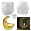 DIY Crystal Epoxy Resin Silicone Mold Half-moon Candlestick Ornament Silicone Mold Candle Holder Decoration Molds for Resin