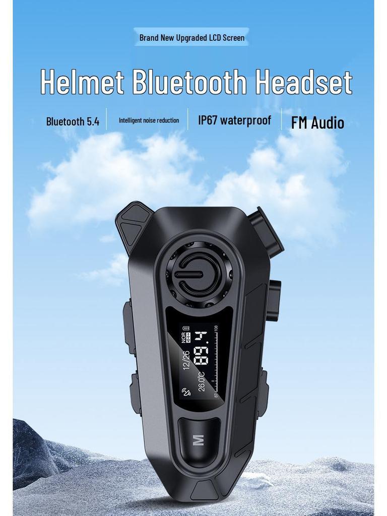 Водонепроницаемые Bluetooth-наушники для мотошлема с шумоподавлением и многосторонней связью