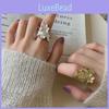 Elegant Korean Style Irregular Texture Flame S925 Open Adjustable Ring For Women