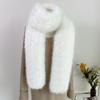 Long Imitation Mink Fur Scarf Solid Color Fluffy Long Scarf Vintage Plush Neck Warmer  Outdoor