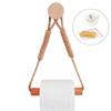 Wall Mounted Toilet Paper Holder Wood  Rope Towel Rack Toilet Roll Holder  Bathroom Kitchen Brdroom