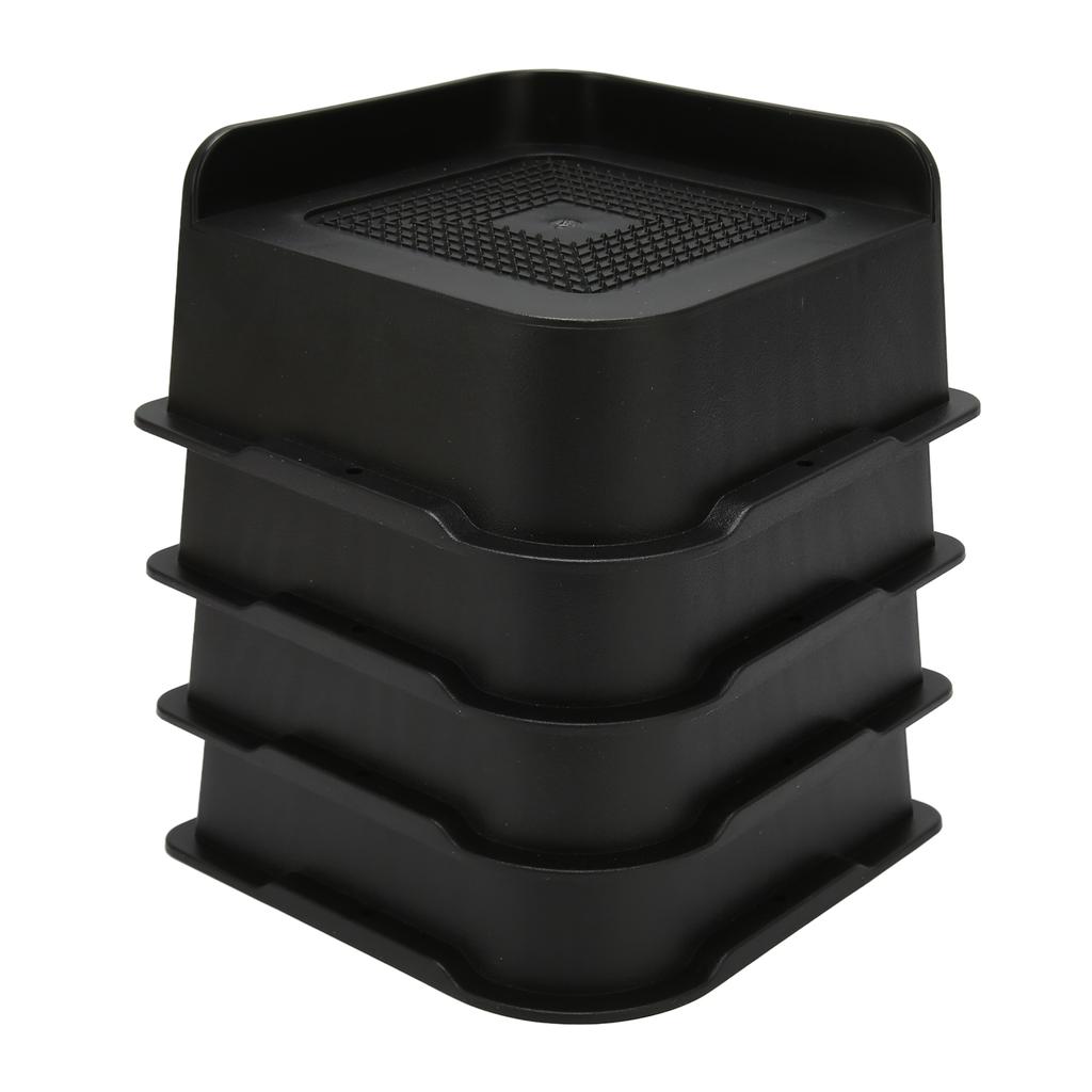 4PCS Bed Risers ABS L Shape Anti Slip Chair Leg Extra Lifts Furniture Riser Stand Blocks for Desk