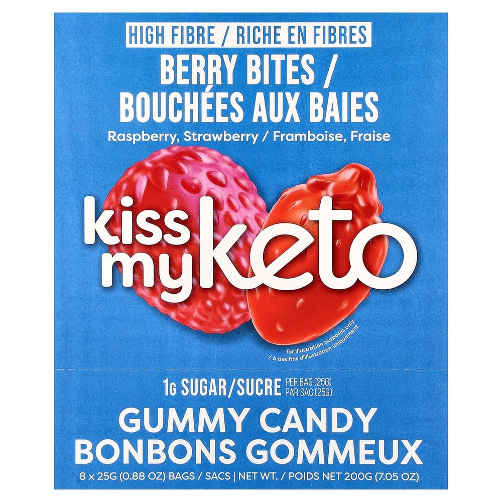 iHerb Gummy Candy Berry Bites, 8 Bags x 25g (0.88oz)
