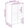 10 Tier Jewelry Box with Watch Holders Black 29 x 20.5 x 40.5 cm