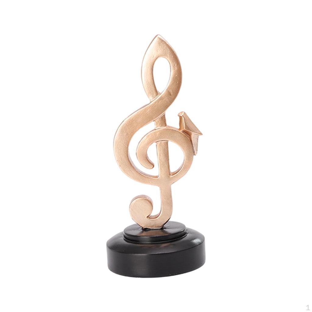 Melodic Note Figurine Musician Gift Resin Decorative Statue for Bedroom Livingroom Shelf