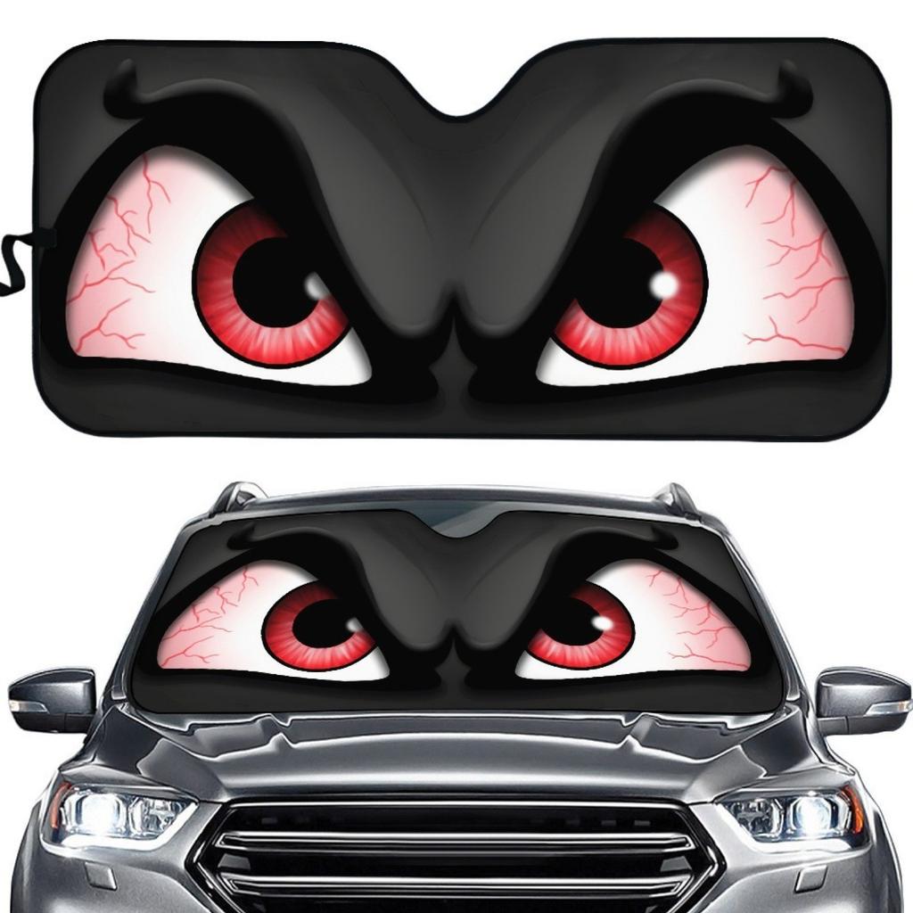 Summer Hot Car Sunshade Funny Cartoon Big Eye Pattern Custom One Piece