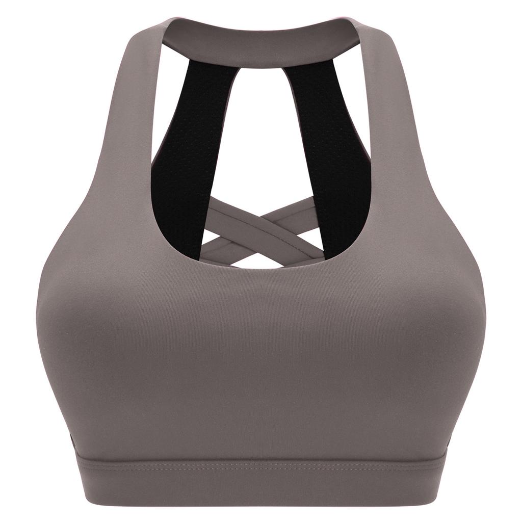 Women Sexy U-Shaped Cross Back Sports Bra Shockproof Running Fitness Yoga Push Up Quick Dry Vest