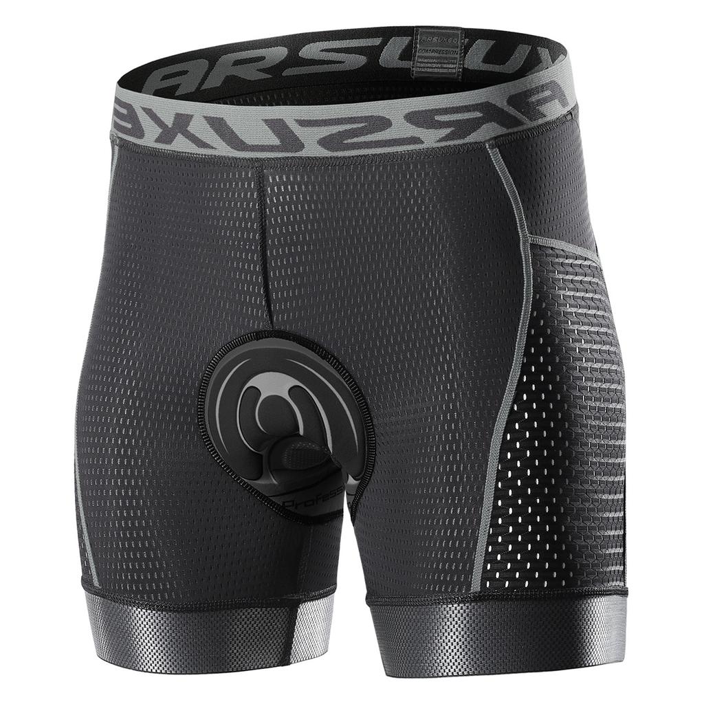 Arsuxeo Мужские шорты для велоспорта 5D с гелевой подкладкой Быстросохнущие шорты для езды на велосипеде MTB
