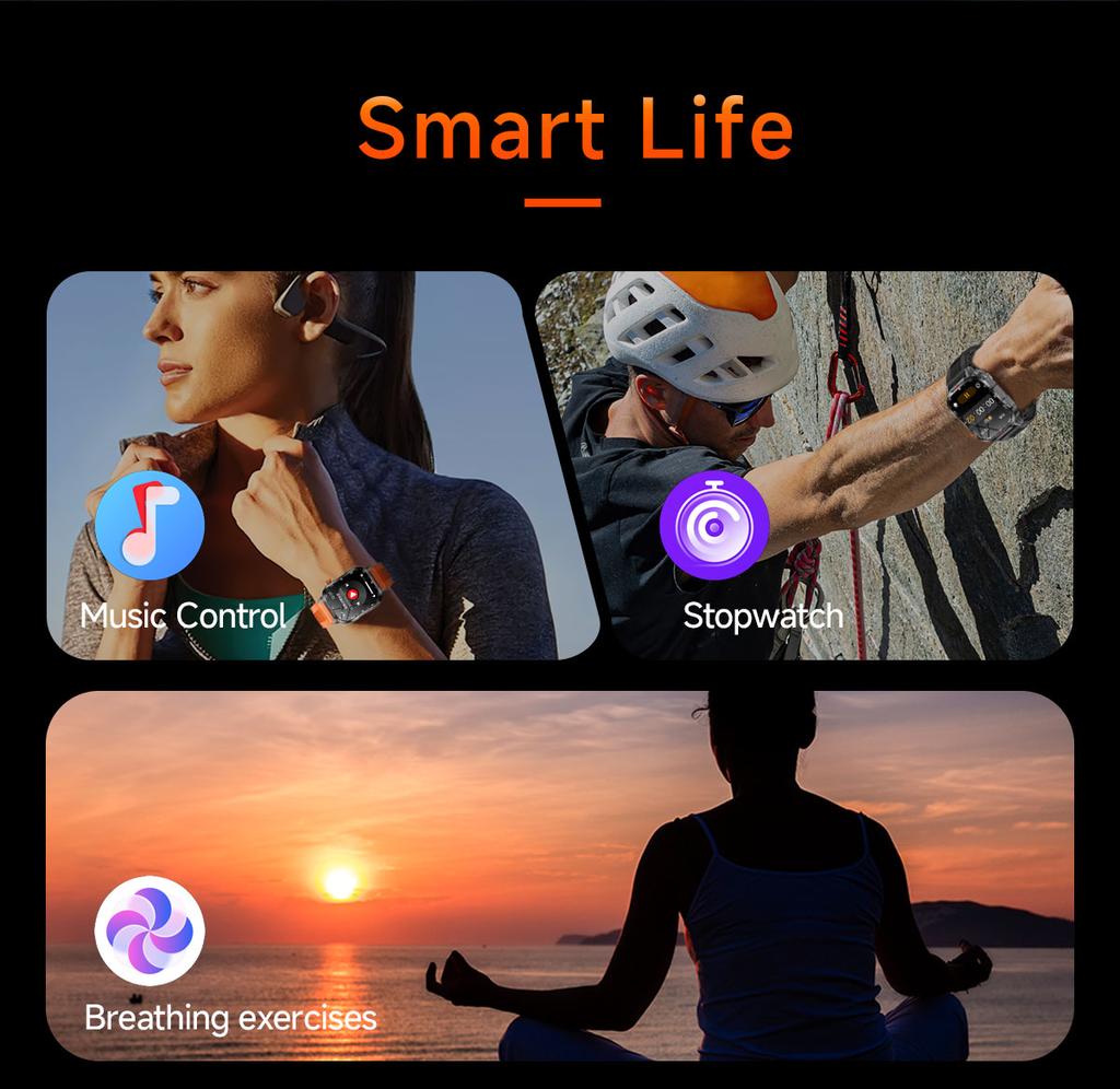 2025 Новые мужские умные часы Bluetooth-звонок 1100 мАч Большая батарея 60 дней в режиме ожидания 2,01-дюймовый экран IP68 Водонепроницаемый Трекер движения