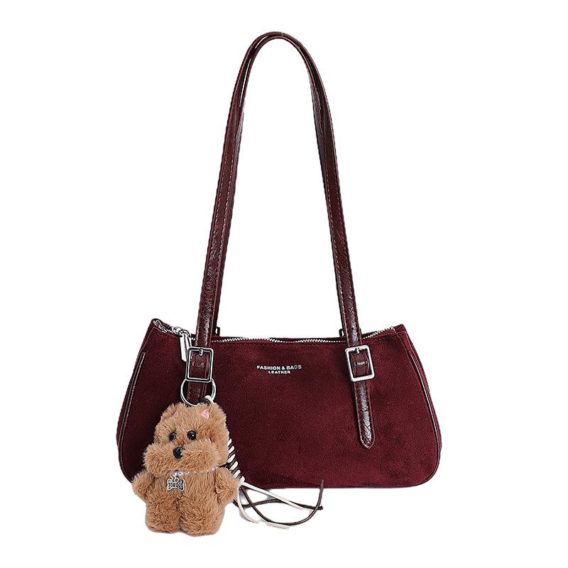 Замшевая сумка женская 2025 новая модная универсальная на плечо сумка-мессенджер премиального качества Maillard сумка подмышку