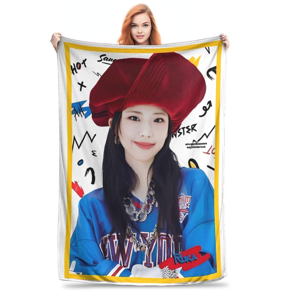 Babymonsters KPOP Фланелевое одеяло Потрясающие пледы для дома 200x150см Покрывала,