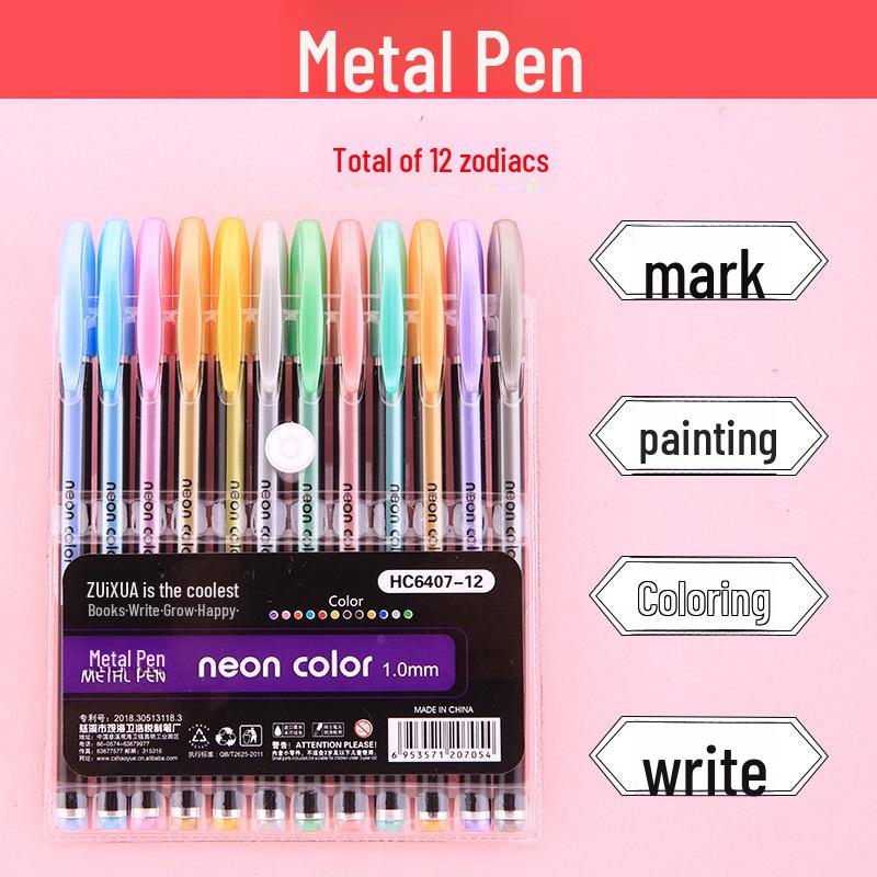 Ручка Luminous Quicksand Silver: Перламутровый маркер, меняющий цвет, для флуоресцентных заметок