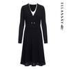 ELLASSAY Elegant Faux Two-Piece A-Line Dress