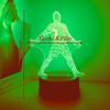 Футболист 3D ночник, сенсорное управление семью цветами, питание от USB, идеальный выбор для подарка