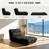 Adjustable Floor Lazy Chair 70x72x56cm, convertible to a Lounge Sofa with 90 degrees–180 degrees Tilt Function, made of soft fabric